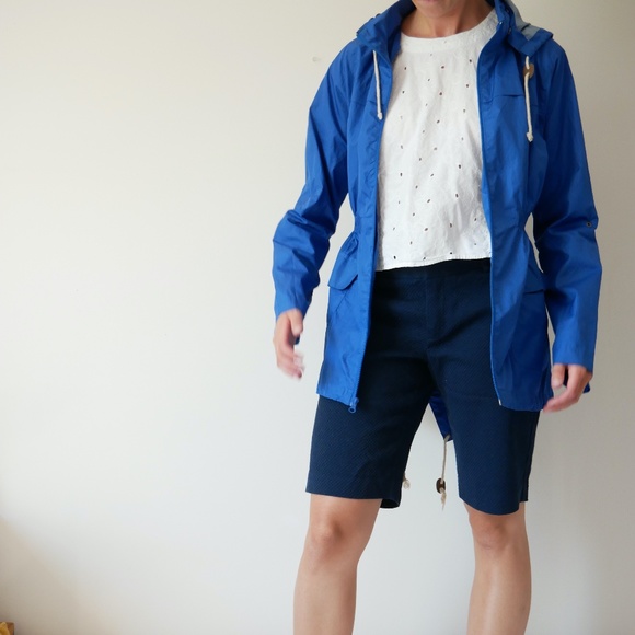 Blue Light Shell Windbreaker Rain Jacket Women's L - Picture 3 of 5